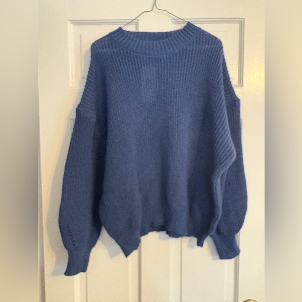 Elegant Blue Turtleneck Sweater